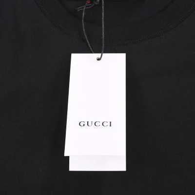 Футболка Gucci Embroidered Rabbit Emblem "Black" фото № 7