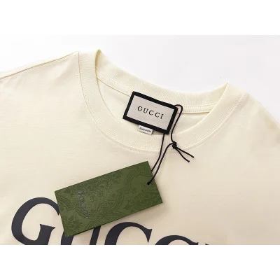 Футболка Gucci Inscription Real "Beige" фото № 4