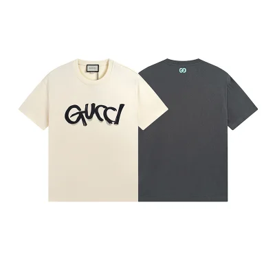 Футболка Gucci With A Logo Painted With Spray Paint "Gray" фото № 5