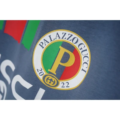 Футболка Gucci With Logo 2022 "Blue/Gray" фото № 8