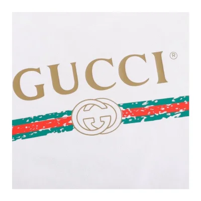 Футболка Gucci Big Word "White" фото № 4