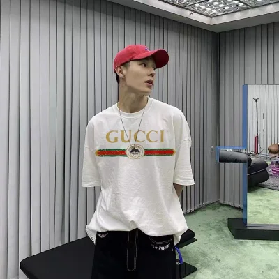 Футболка Gucci Big Word "White" фото № 6