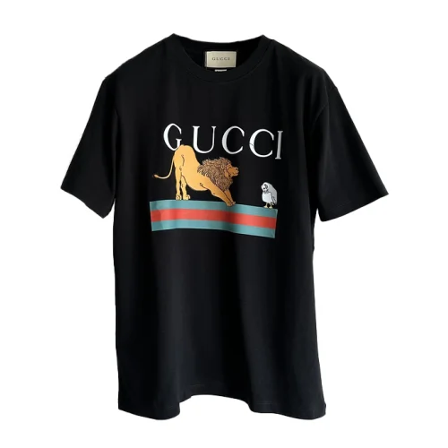 Футболка Gucci King Of The Beasts Print "Black"