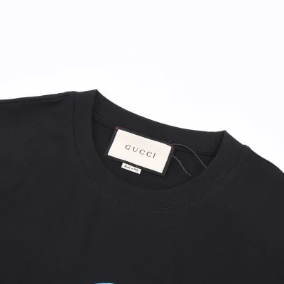 Футболка Gucci With Cat Pattern "Black" фото № 8