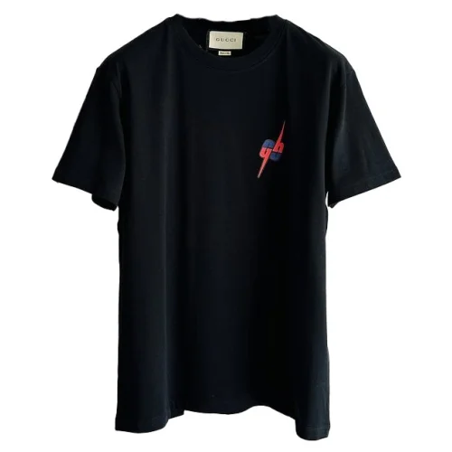 Футболка Gucci With Blue-Red Logo "Black"
