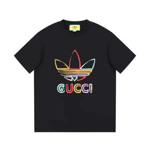 Футболка Gucci X Adidas Bright Logo Brands "Black"