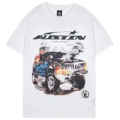 Футболка Hellstar Burning Car "White"