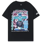 Футболка Hellstar Logo And Man Before Computer "Black"