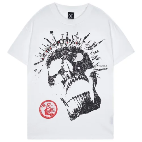 Футболка Hellstar Big Skull Print And Logo "White"
