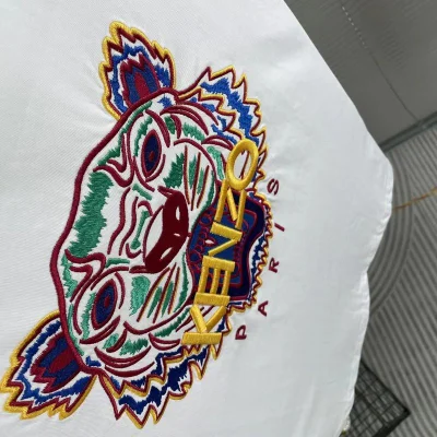 Футболка Kenzo With Yellow Text Logo And Tiger Head "White" фото № 7