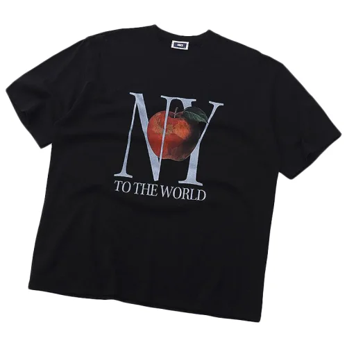 Футболка Kith NY Apple to the World "Black"
