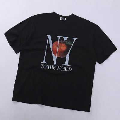 Футболка Kith NY Apple to the World "Black" фото № 2