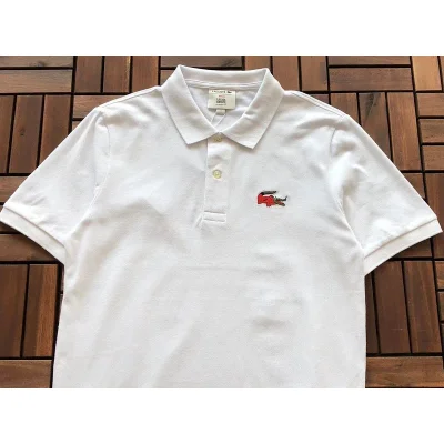 Поло Lacoste Small Crocodile Print - In Overalls "White" фото № 2