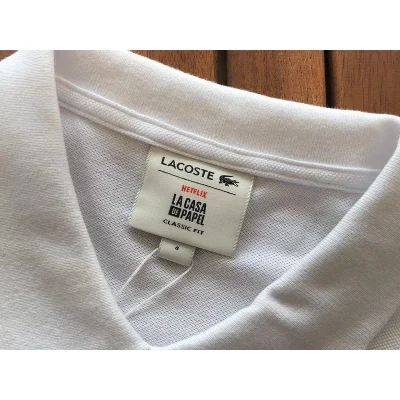 Поло Lacoste Small Crocodile Print - In Overalls "White" фото № 3