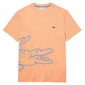 Футболка Lacoste Logos Pattern "Orange"