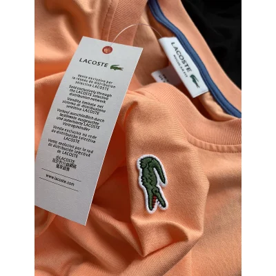 Футболка Lacoste Logos Pattern "Orange" фото № 6