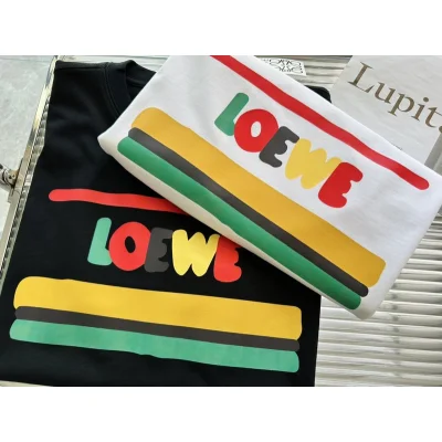 Футболка Loewe Colored Logo Stripes "Black" фото № 5