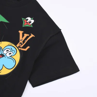 Футболка Louis Vuitton Green Airplane And Logo "Black" фото № 3