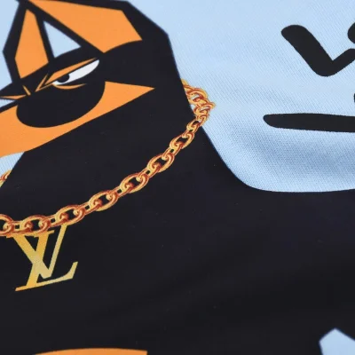 Футболка Louis Vuitton Doberman Drawing "Blue" фото № 6