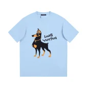 Футболка Louis Vuitton Doberman Drawing "Blue"