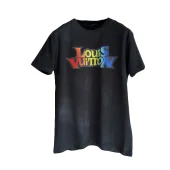 Футболка Louis Vuitton Bright Rainbow Style Logo "Black"