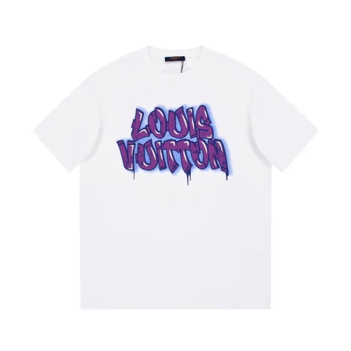 Футболка Louis Vuitton With Purple Logo "White"