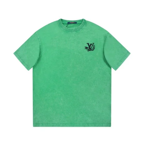 Футболка Louis Vuitton Skeleton And Raven On The Logo "Green"