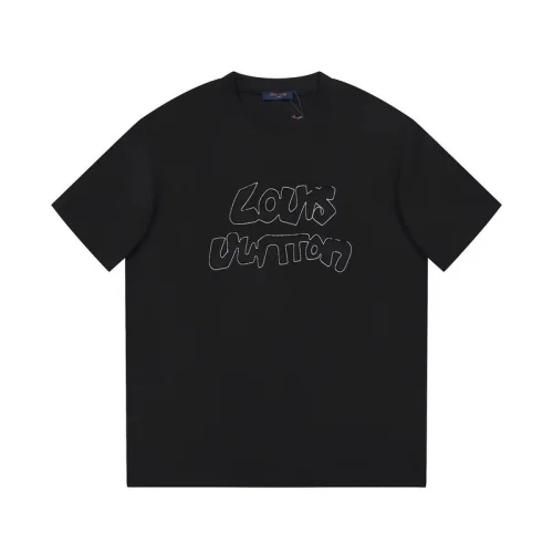 Футболка Louis Vuitton Embroidery Of The Logo With Threads "Black"