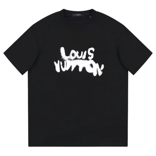 Футболка Louis Vuitton With Text Logo Stylish "Black"