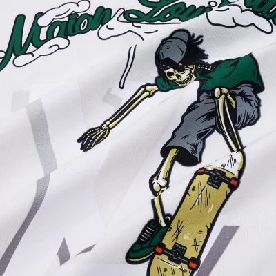 Футболка Louis Vuitton With Text And Skeleton Print "White" фото № 8