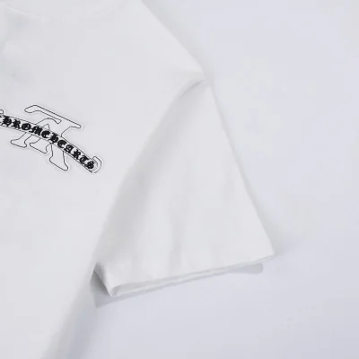 Футболка Louis Vuitton X Chrome Hearts With Two Logos "White" фото № 4