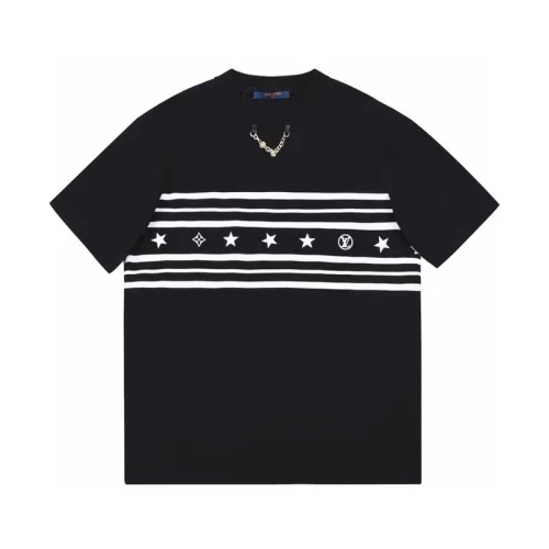 Футболка Louis Vuitton Decorated With Stars And Flowers "Black"