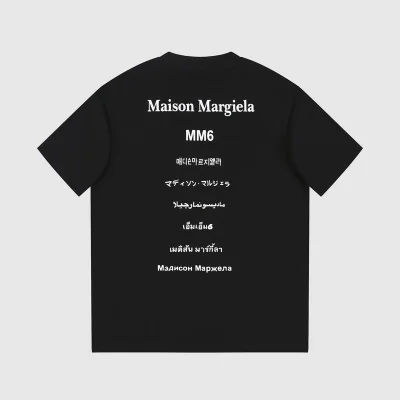 Футболка Maison Margiela Text In Different Languages "Black" фото № 2
