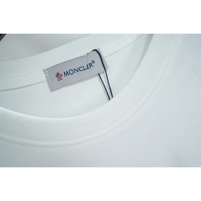Футболка Moncler Brand Logo With Rhinestones "White" фото № 7