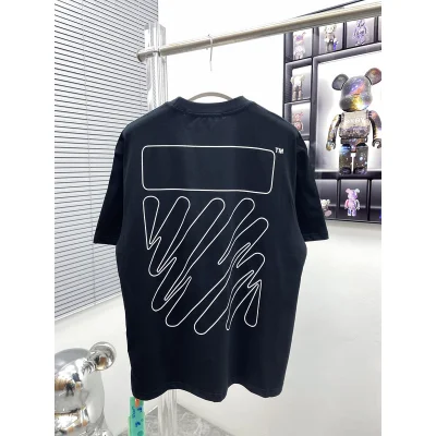 Футболка Off-White Curves Print "Black" фото № 4