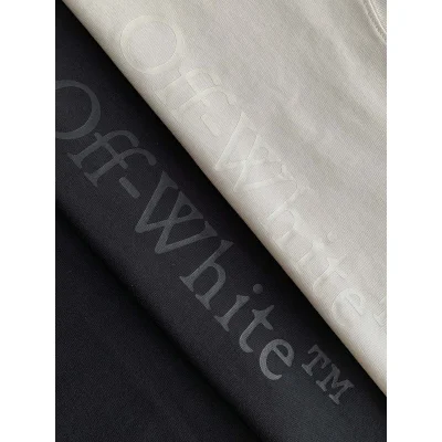 Футболка Off White Plain With Text Logo "White" фото № 3