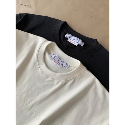 Футболка Off White Plain With Text Logo "White" фото № 4
