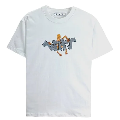 Футболка Off White With Colorful Graffiti Print "White"