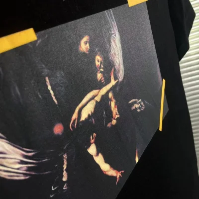 Футболка Off White Yellow Logo "Black" фото № 4