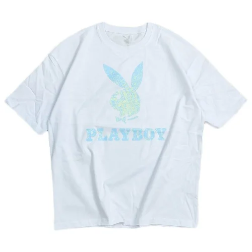 Футболка Playboy Dotted Logo "White"