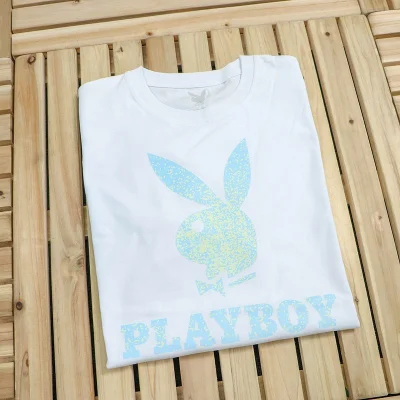 Футболка Playboy Dotted Logo "White" фото № 8