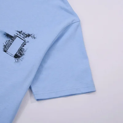 Футболка Prada Picture With Flowers "Blue" фото № 4