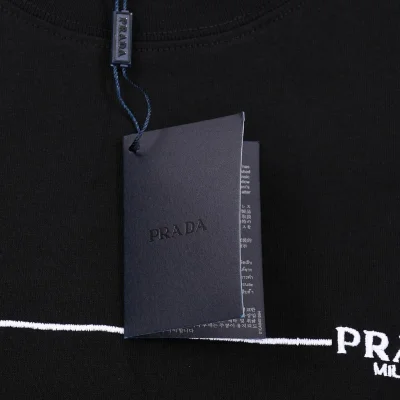 Футболка Prada The Running Line "Black" фото № 3