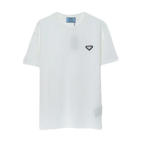 Футболка Prada With Silver Logo Patch "White"