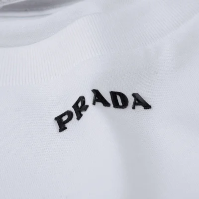 Футболка Prada With Plain Text Logo "White" фото № 7