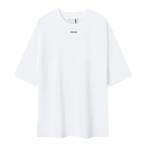 Футболка Prada With Plain Text Logo "White"