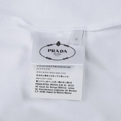 Футболка Prada With Plain Text Logo "White" фото № 6