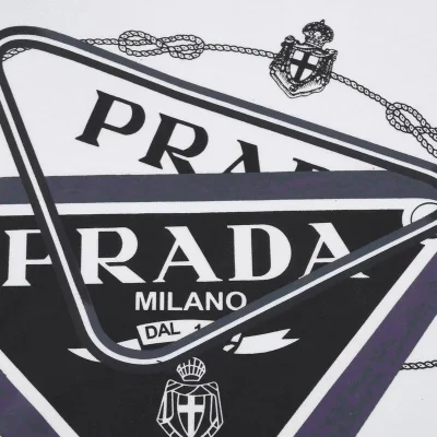 Футболка Prada With Logo Print Milano "White" фото № 5