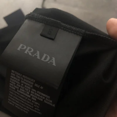 Футболка Prada With Brand Badge On The Pocket "Black" фото № 7