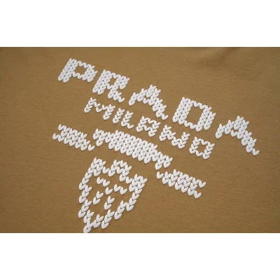 Футболка Prada Print Made Of Hearts "Brown" фото № 2